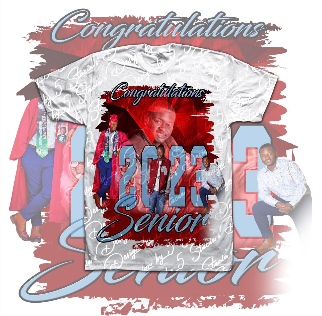Graduation CENTER Print Shirts - Front Only