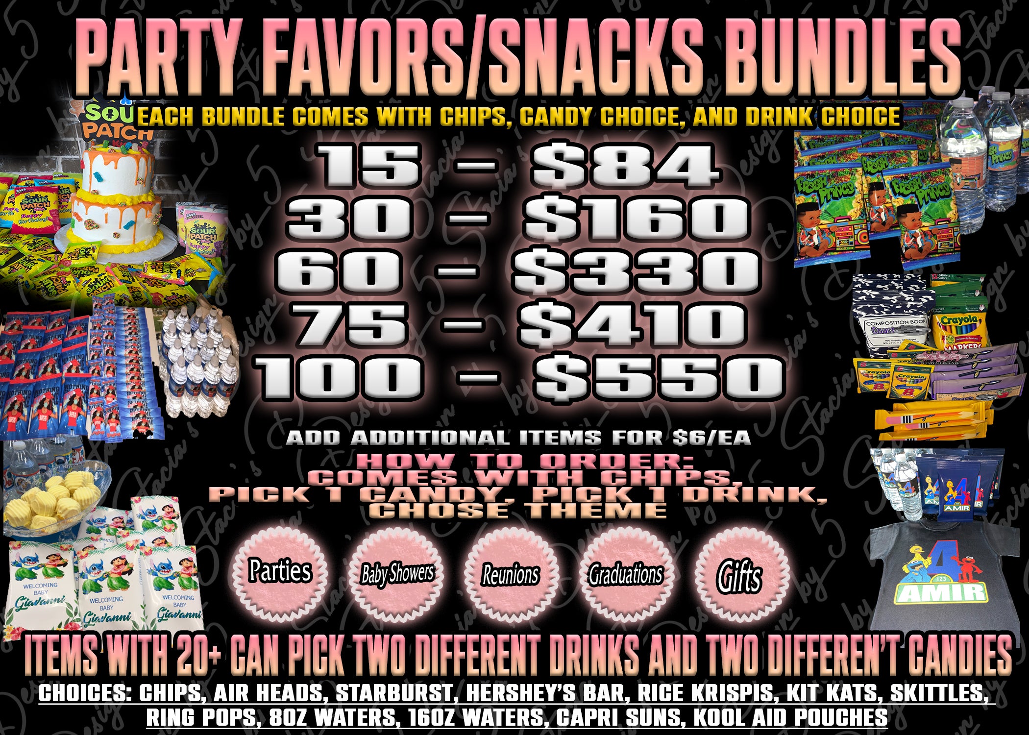 Party Favors/Snack Bundles