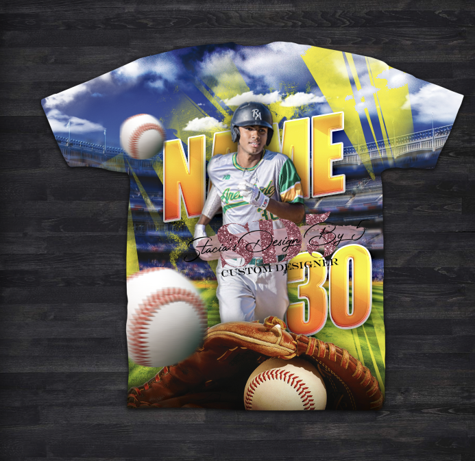 Baseballs and Mitts 3D Shirt (Front Only)