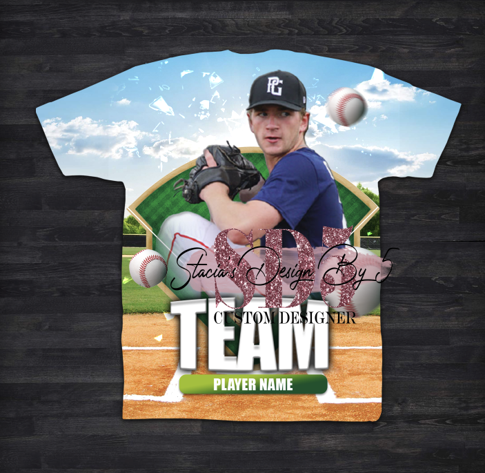 Baseball Field Background 3D Shirt (Front Only)