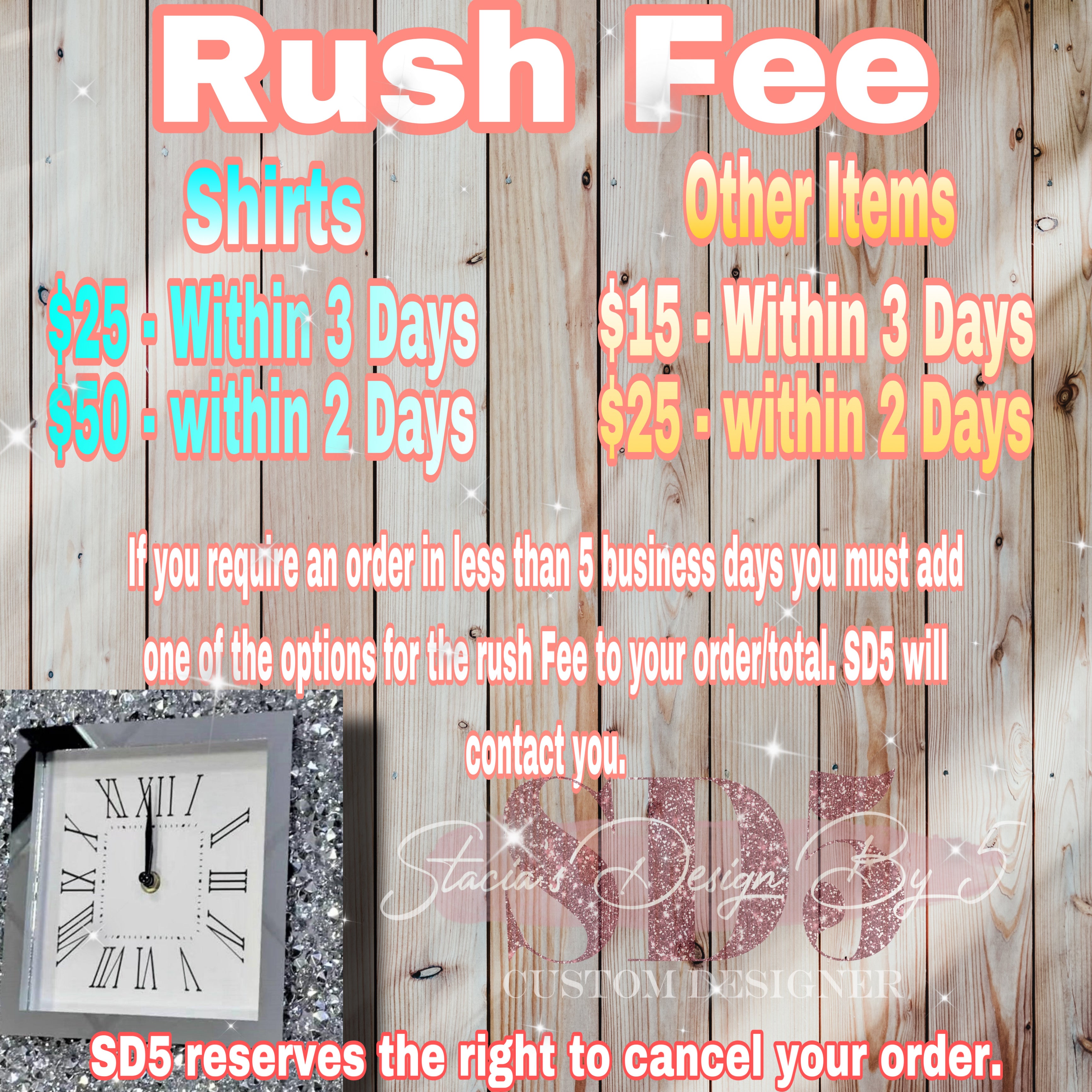 Rush Fee